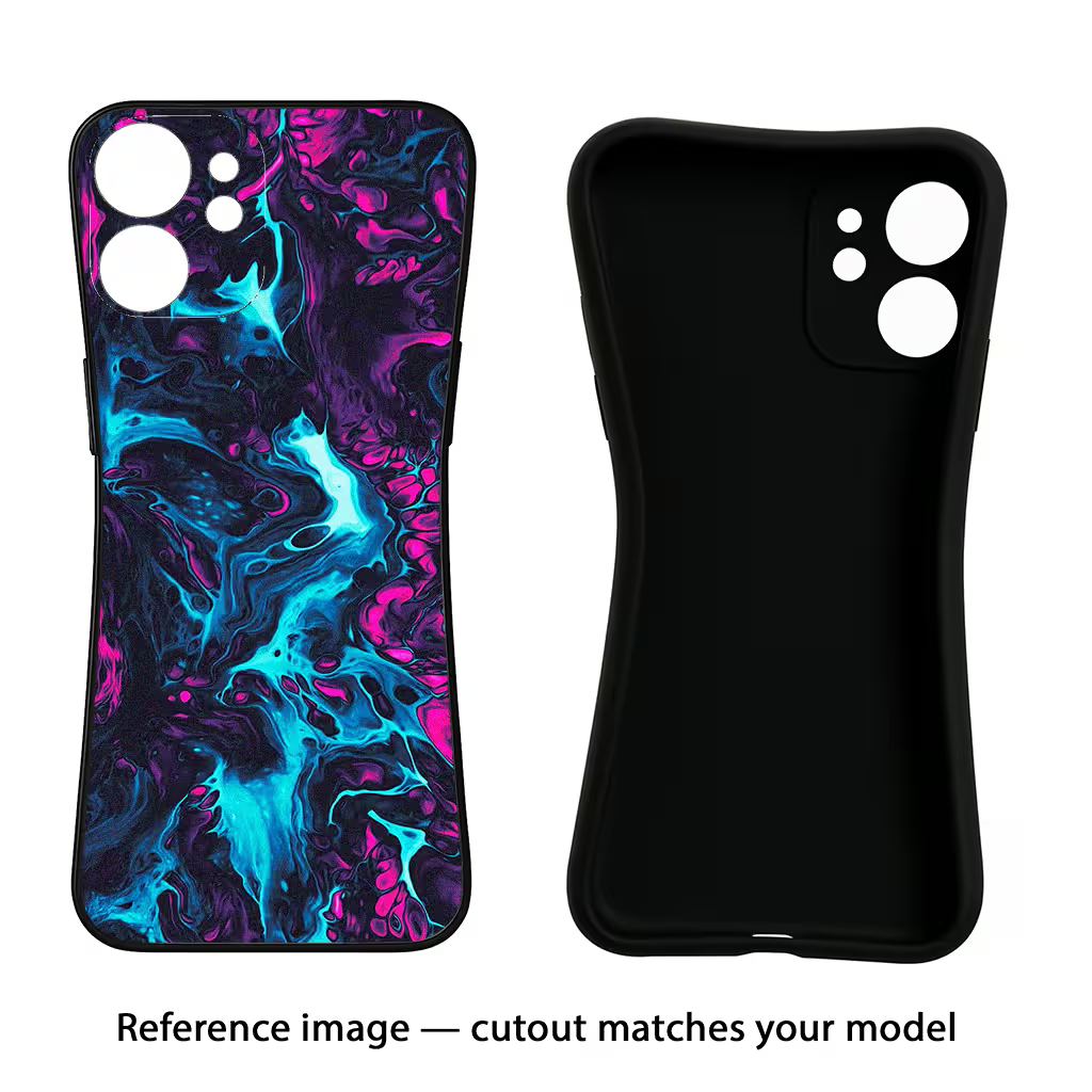 Abstract Realme Narzo N63 Black Soft Case Back Cover by Casekaro