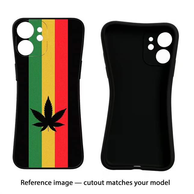 Weed Flag iPhone 16e Black Soft Case Back Cover by Casekaro