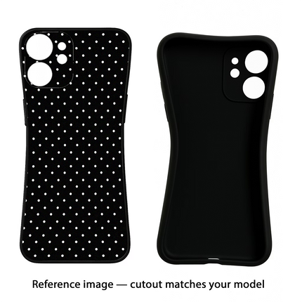 White Dots OnePlus 12R Black Soft Case Back Cover by Casekaro