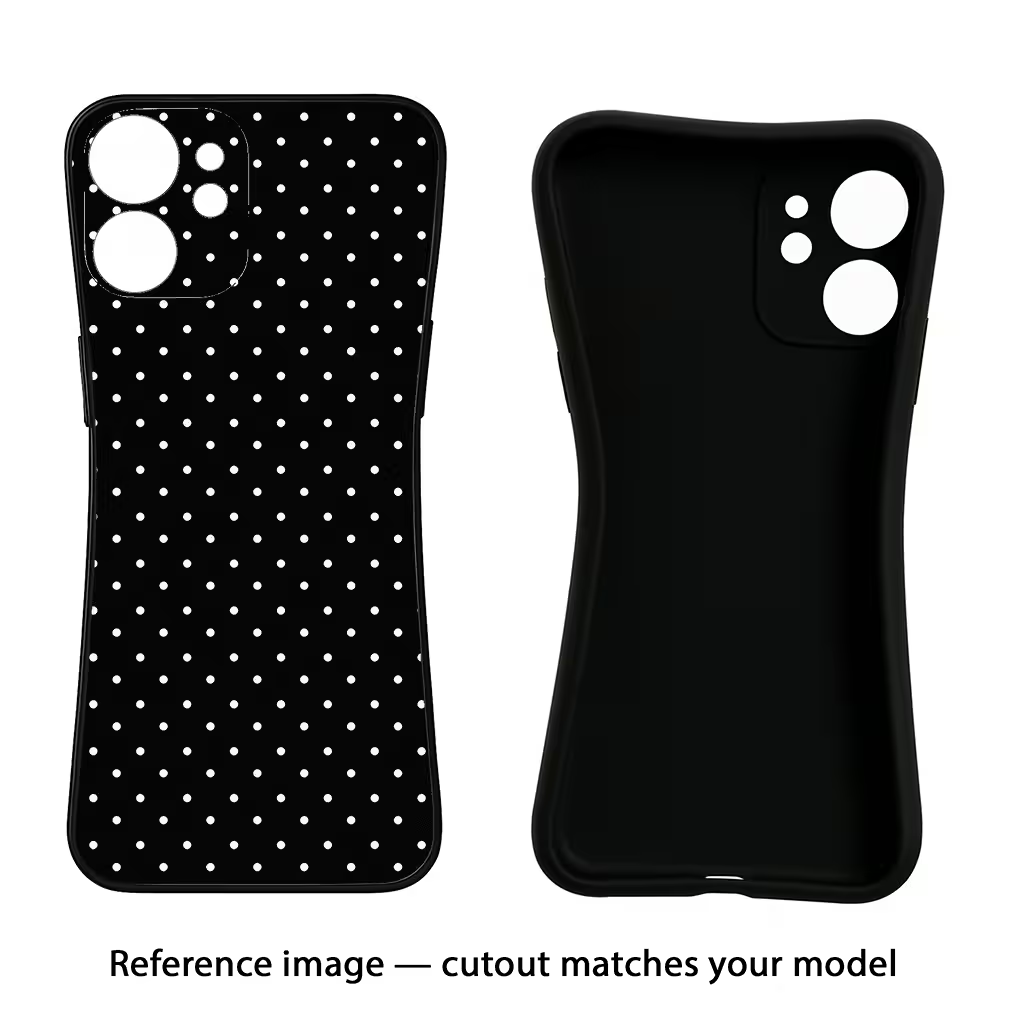 White Dots Vivo V27/V27 Pro Black Soft Case Back Cover by Casekaro