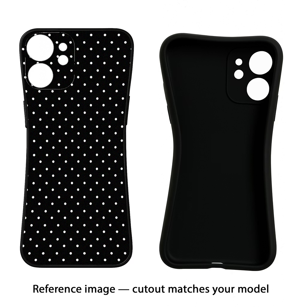 White Dots Redmi Note 13 5G Black Soft Case Back Cover by Casekaro
