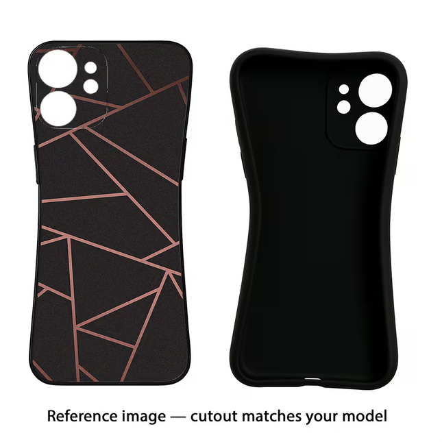 Geometric Pattern Vivo Y16 Black Soft Case Back Cover by Casekaro