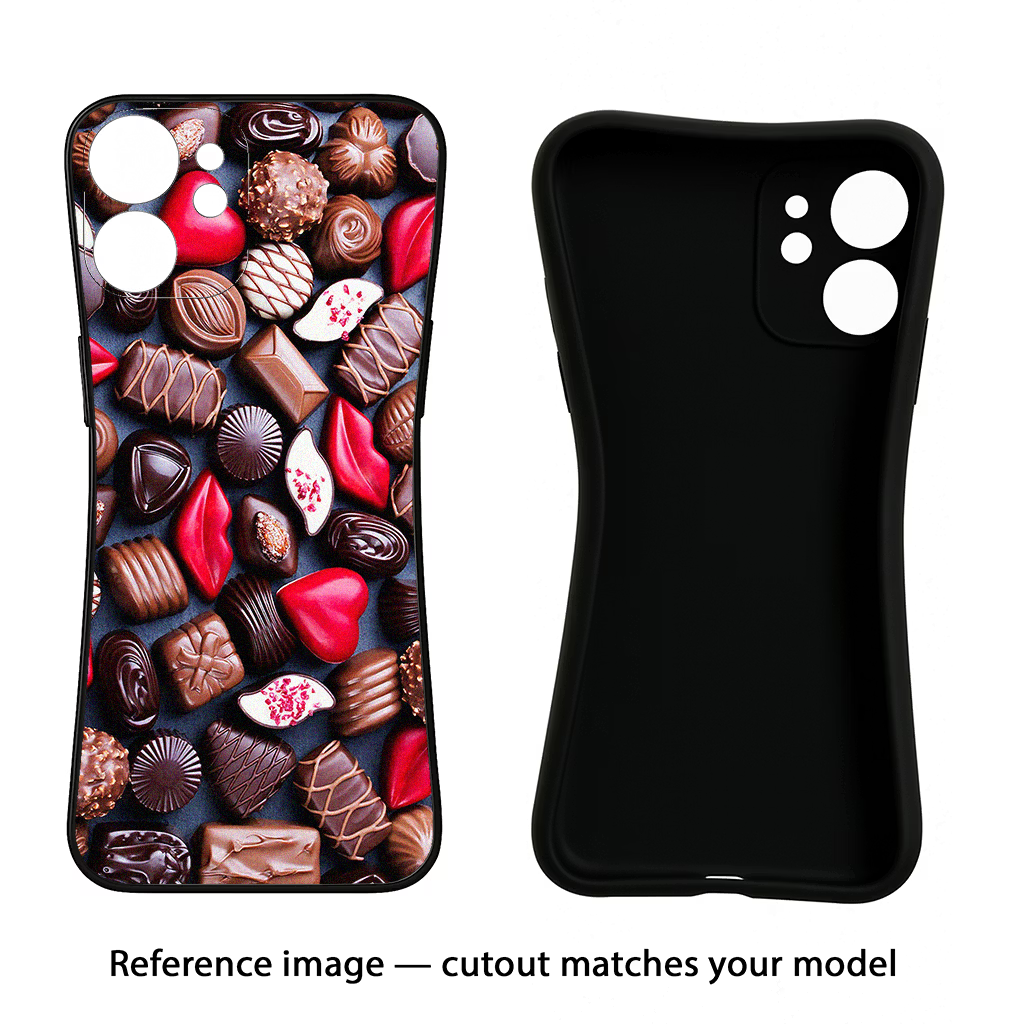 Chocolates Realme 6/6i Black Soft Case Back Cover by Casekaro