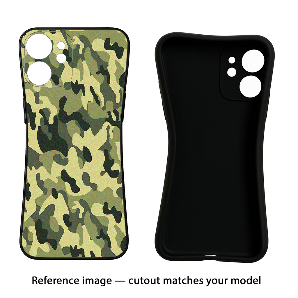 Camouflage Samsung S22 Plus Black Soft Case Back Cover by Casekaro
