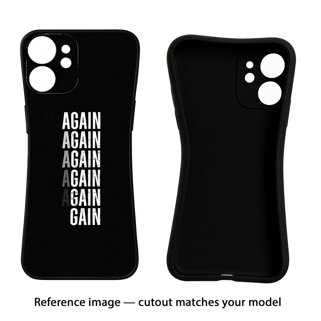 Again Again Gain iPhone 13 Black Soft Case Back Cover by Casekaro