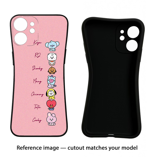 BTS names Nothing Phone 3A Black Soft Case Back Cover by Casekaro