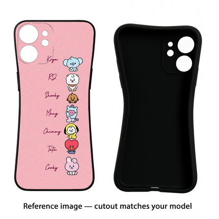 BTS names Redmi Note 13 5G Black Soft Case Back Cover by Casekaro