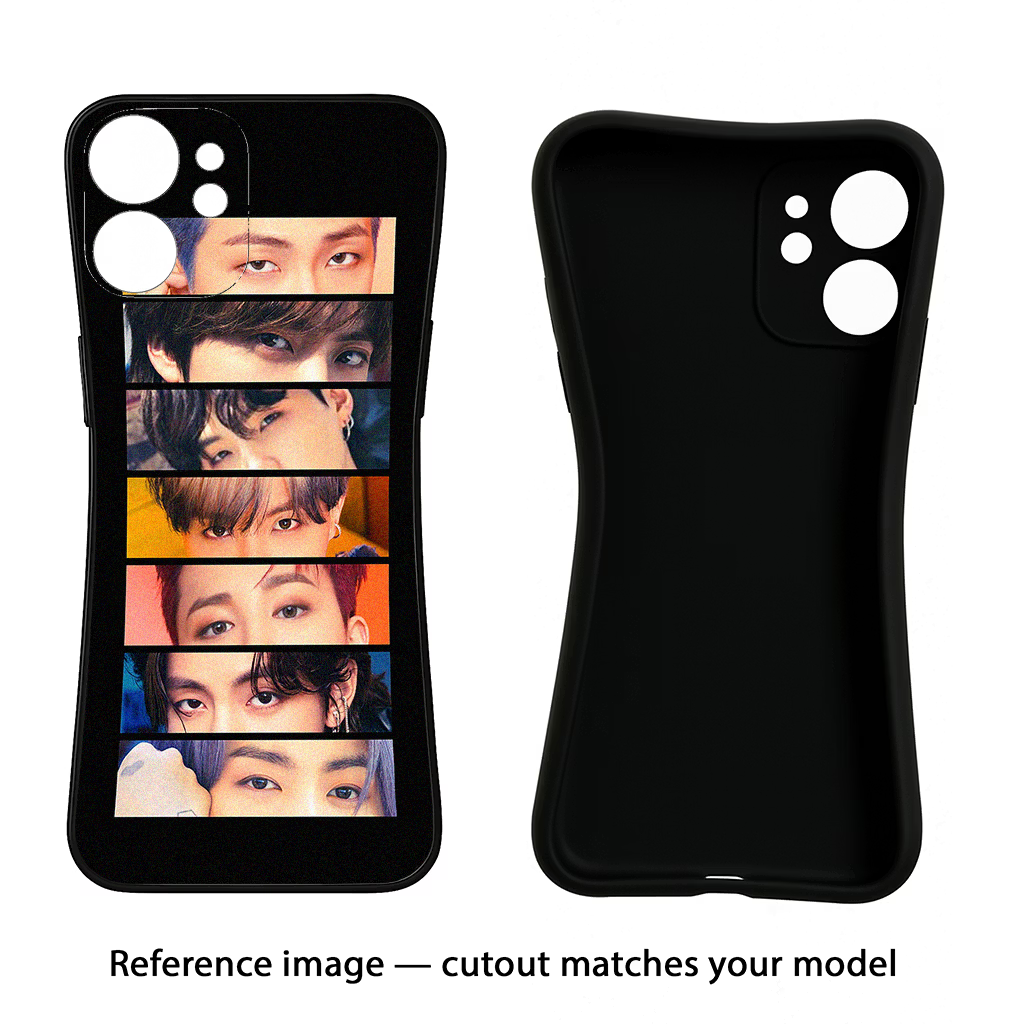 BTS Eyes iPhone 13 Pro Black Soft Case Back Cover by Casekaro
