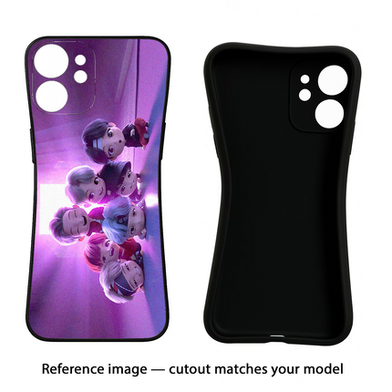 BTS Chibi Moto Edge 40 Neo Black Soft Case Back Cover by Casekaro