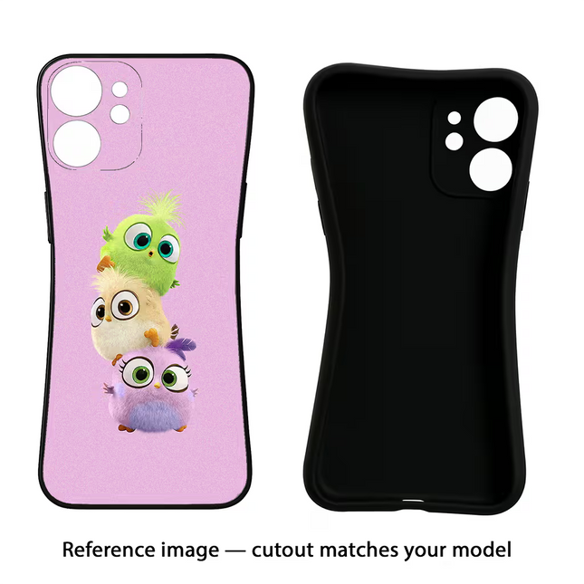 Cute Little Birds iPhone 16e Black Soft Case Back Cover by Casekaro