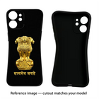 Satyamev Jayate Golden Moto Edge 50 Black Soft Case Back Cover by Casekaro