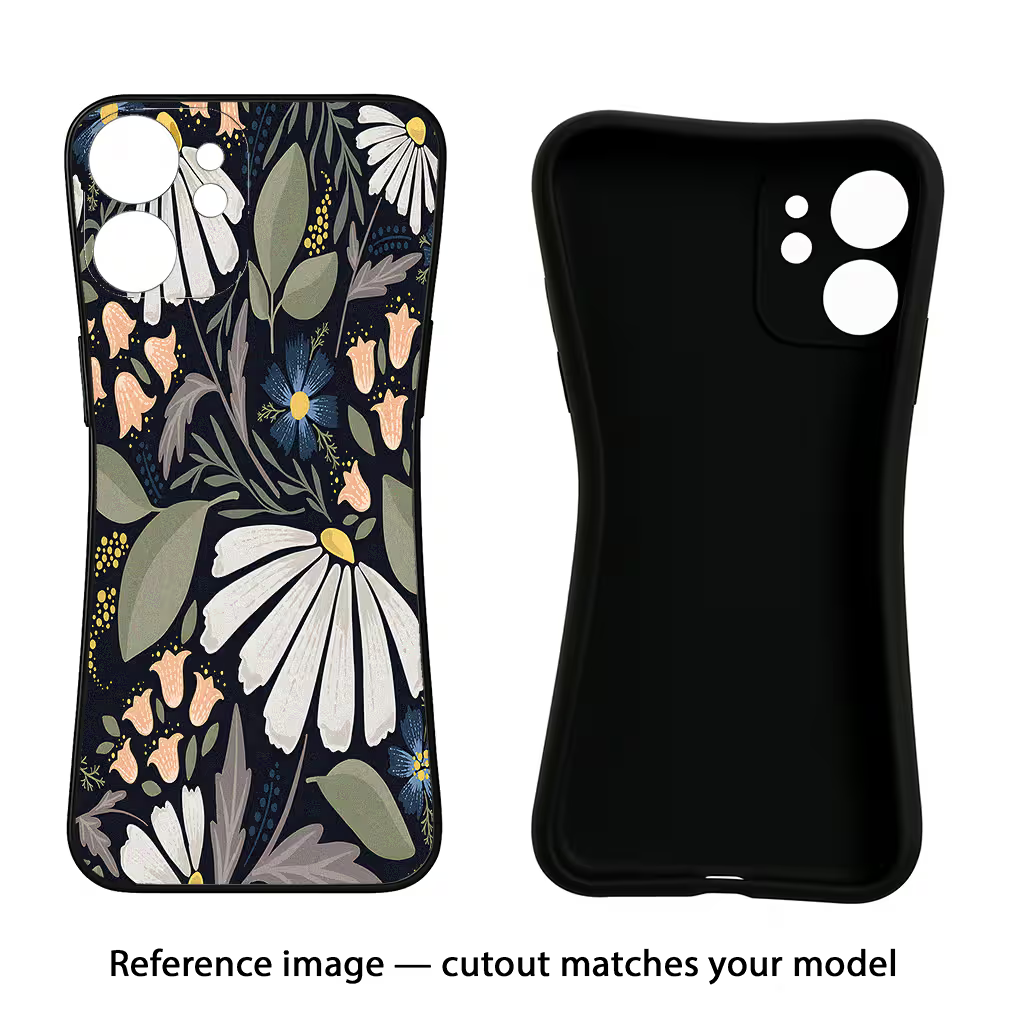 Flowers Art Redmi Note 10/10S Black Soft Case Back Cover by Casekaro