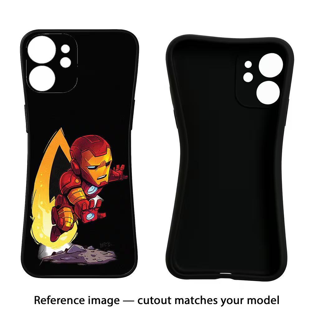 IronMan Redmi Note 8 Pro Black Soft Case Back Cover by Casekaro