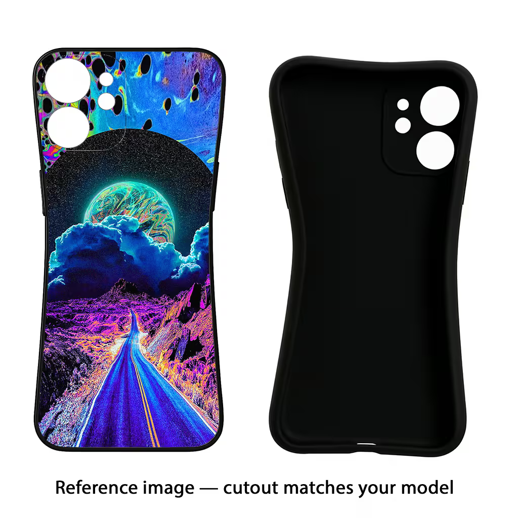 Psychedelic Painting Realme C63 Black Soft Case Back Cover by Casekaro