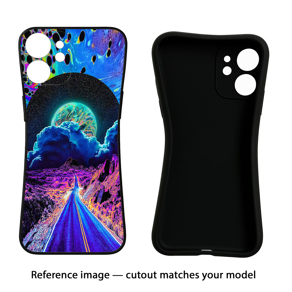 Psychedelic Painting Samsung S25 Black Soft Case Back Cover by Casekaro