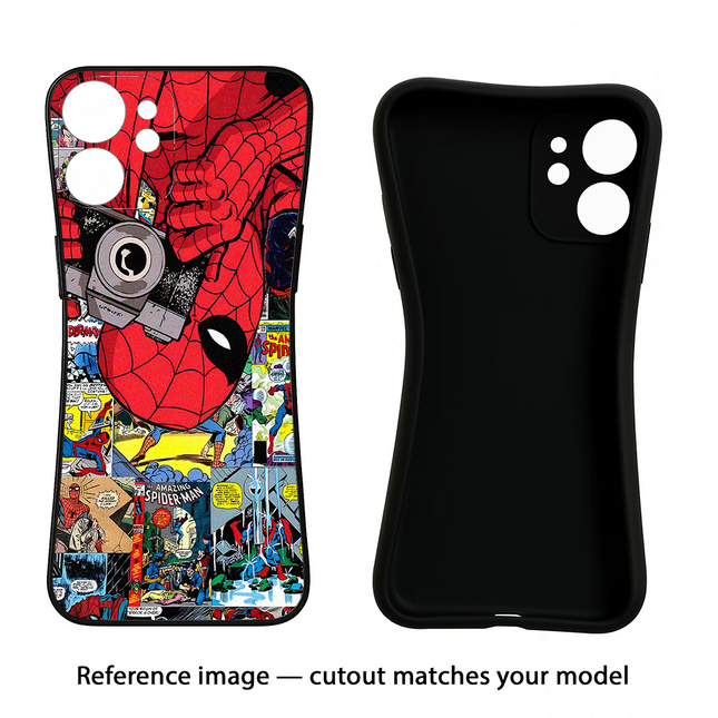 Spider Man iPhone 15 Pro Black Soft Case Back Cover by Casekaro