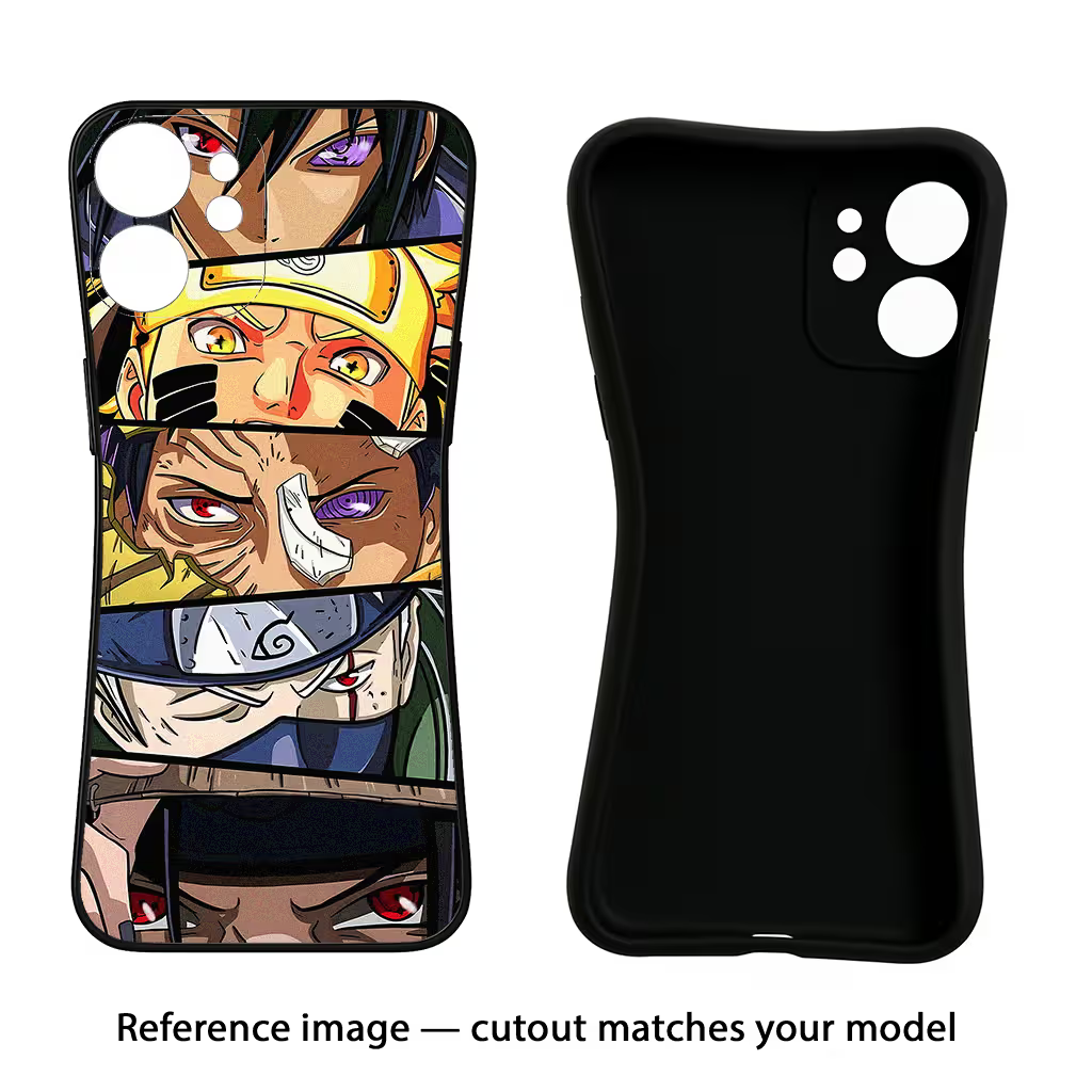 Naruto Character iPhone 16 Pro Black Soft Case Back Cover by Casekaro