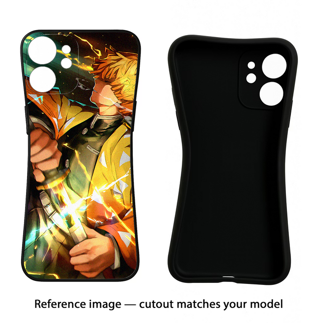 Demon Slayer iPhone 14 Black Soft Case Back Cover by Casekaro