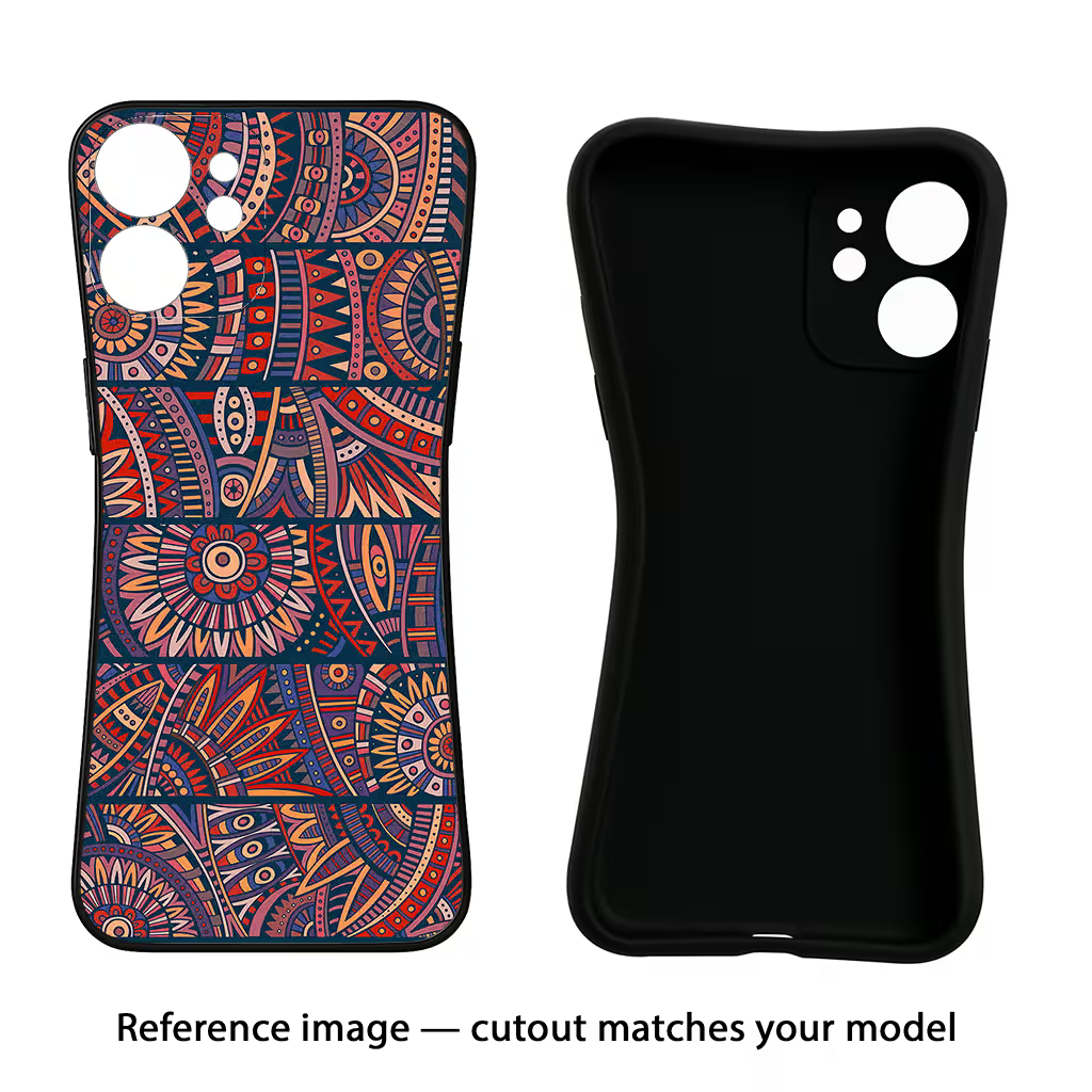 African Culture Design Oppo Reno12 Pro 5G Black Soft Case Back Cover by Casekaro