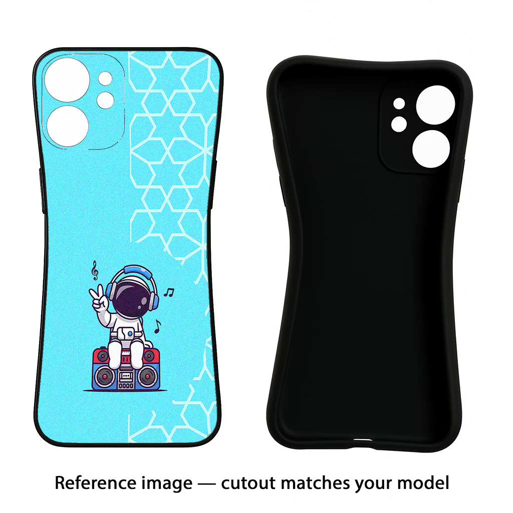 Cute Astronaut Chilling Moto Edge 50 Pro 5G Black Soft Case Back Cover by Casekaro