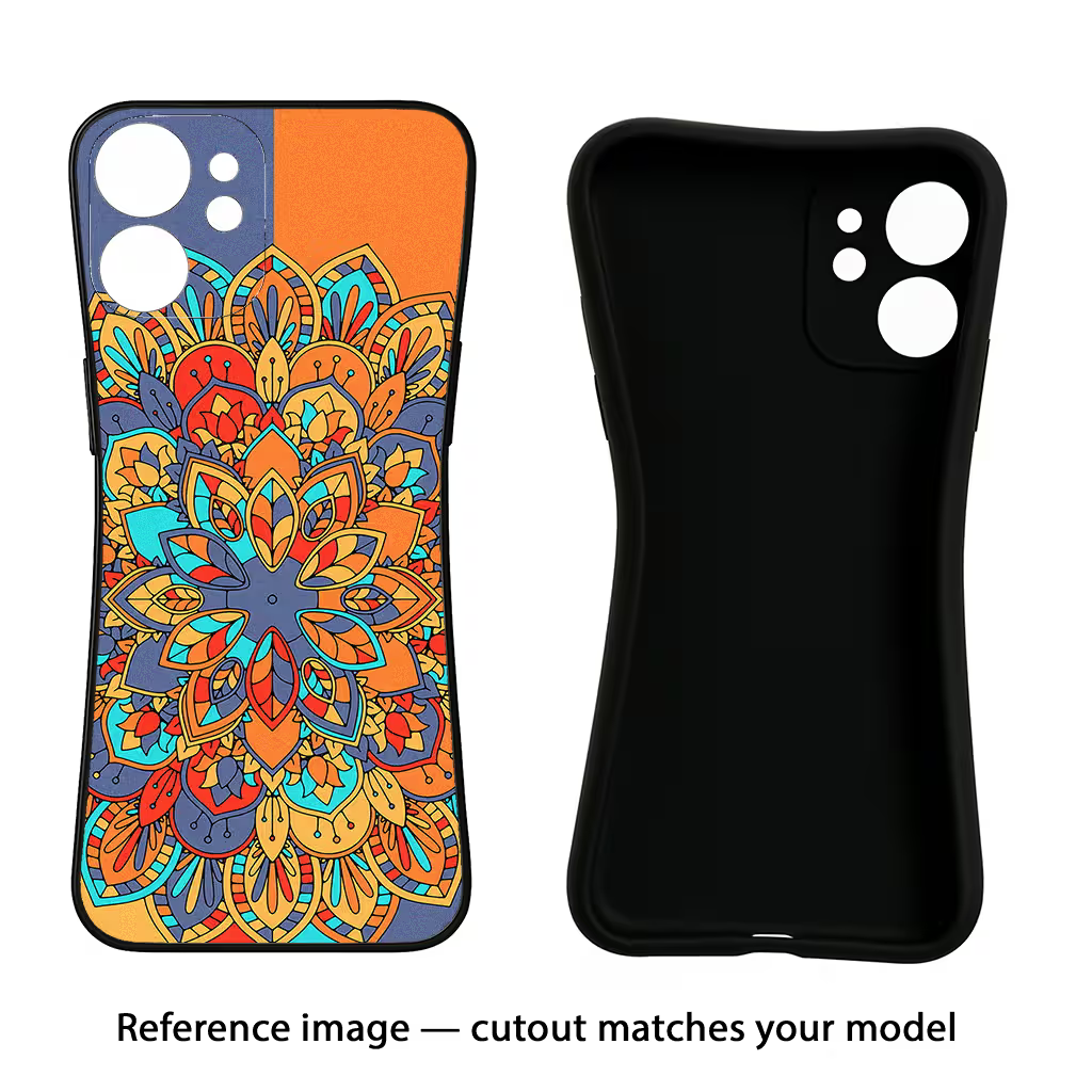 Color Mandala Oppo F29 5G Black Soft Case Back Cover by Casekaro