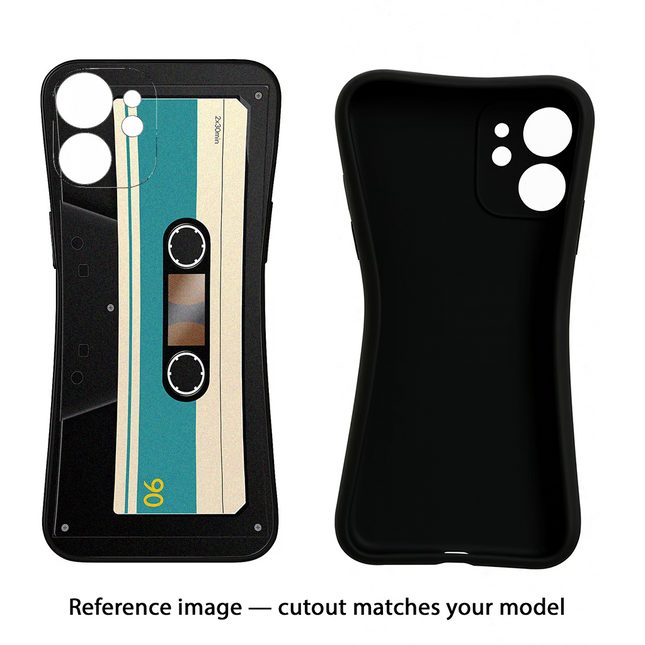 Cassette iPhone 13 Black Soft Case Back Cover by Casekaro