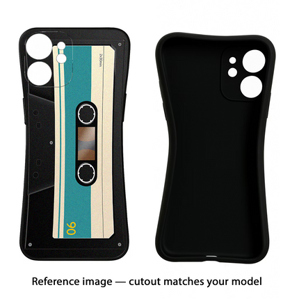 Cassette OnePlus 11R Black Soft Case Back Cover by Casekaro