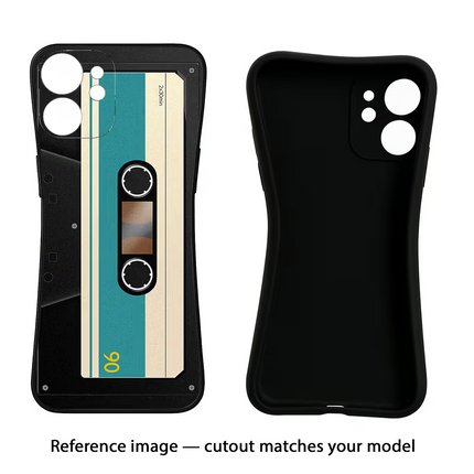 Cassette iPhone 16e Black Soft Case Back Cover by Casekaro