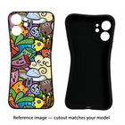 Veggie Doodle Redmi K50i Black Soft Case Back Cover by Casekaro