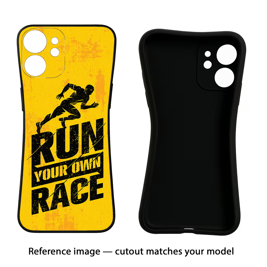 Run Your Own Race Oppo Reno8 T 5G Black Soft Case Back Cover by Casekaro