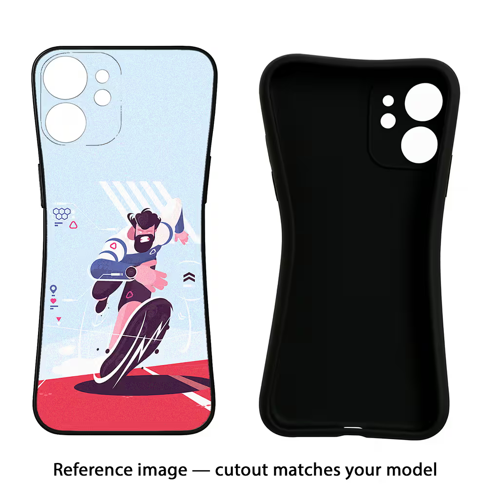 Run Pro Oppo Reno13 5G Black Soft Case Back Cover by Casekaro