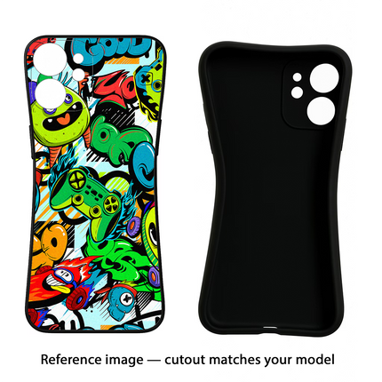 Game Doodle Moto Edge 40 Neo Black Soft Case Back Cover by Casekaro