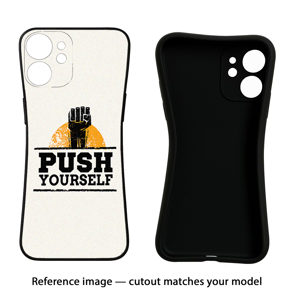Push Yourself Samsung S25 Black Soft Case Back Cover by Casekaro