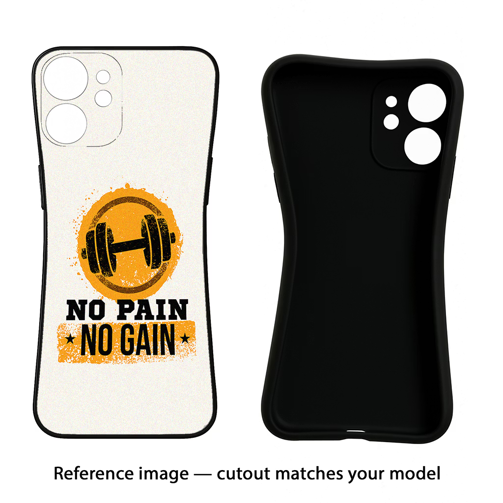 No Pain No Gain Samsung S22 Black Soft Case Back Cover by Casekaro