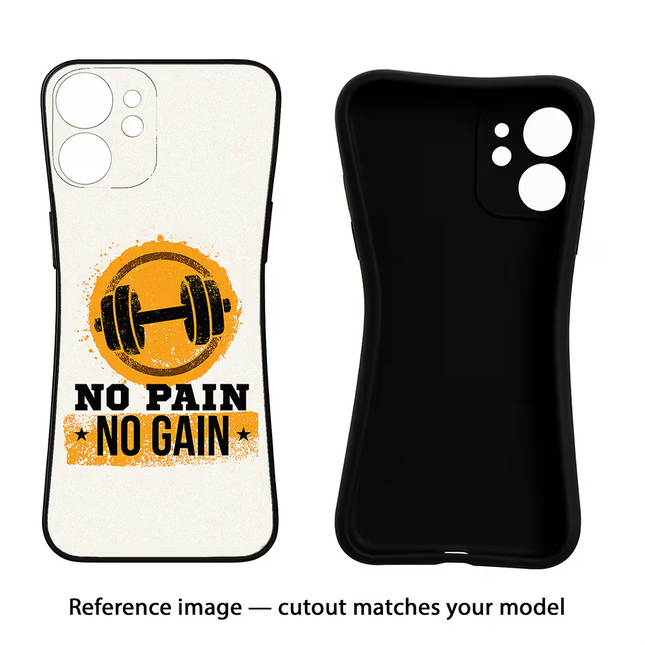 No Pain No Gain Vivo Y16 Black Soft Case Back Cover by Casekaro