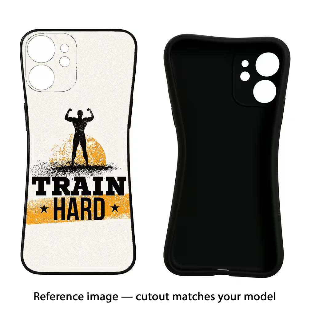 Train Hard Vivo Y21/Y21s/Y33s Black Soft Case Back Cover by Casekaro