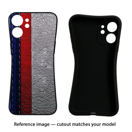 BMW Stripes iPhone 16e Black Soft Case Back Cover by Casekaro