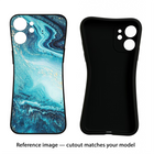 Blue Glitter Marble Poco X6 Black Soft Case Back Cover by Casekaro