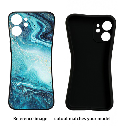 Blue Glitter Marble Moto Edge 40 Neo Black Soft Case Back Cover by Casekaro
