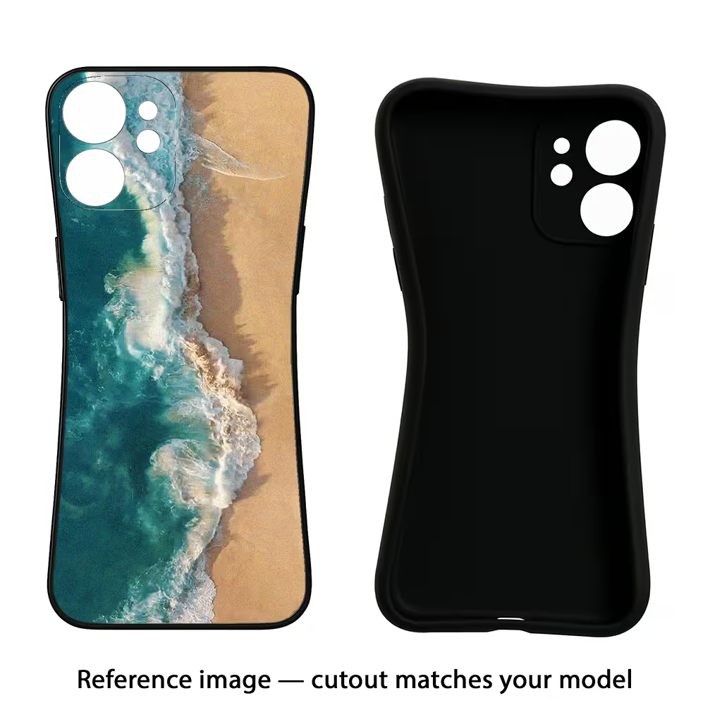 Ocean Beach Oppo A3 Pro 5G Black Soft Case Back Cover by Casekaro