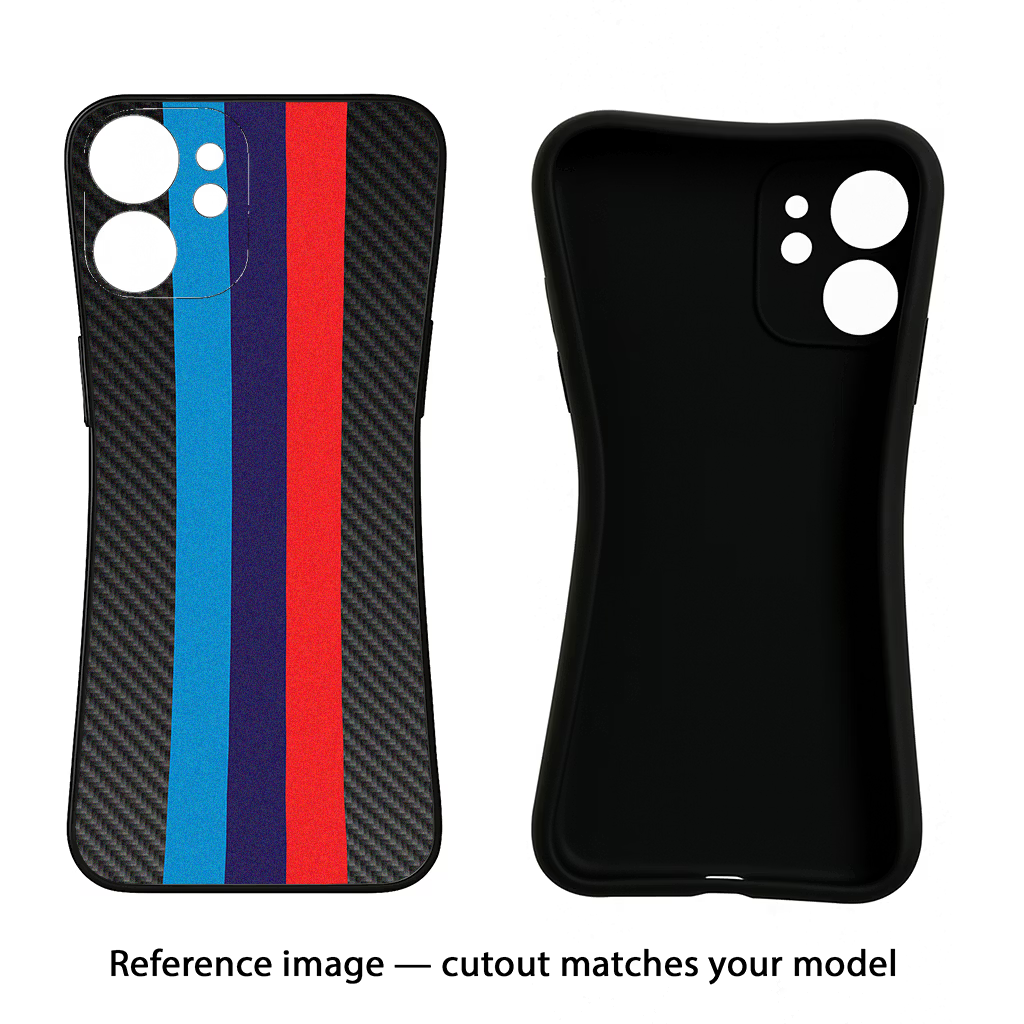 BMW Stripes Pattern iPhone 15 Pro Max Black Soft Case Back Cover by Casekaro
