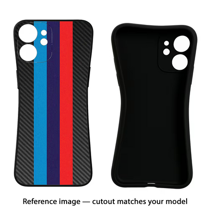 BMW Stripes Pattern iPhone 16e Black Soft Case Back Cover by Casekaro