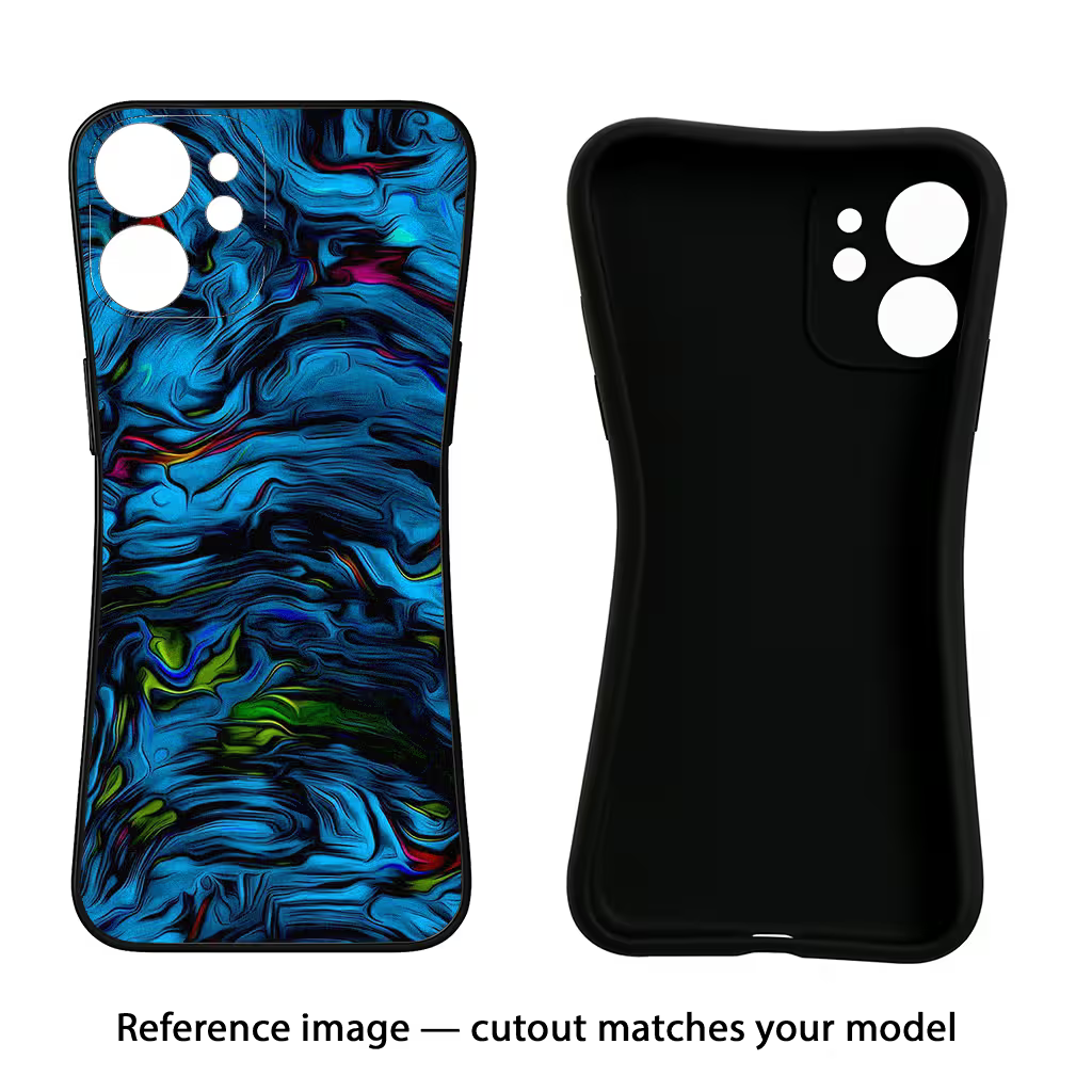 Dark Blue Abstract Vivo X70 Pro Black Soft Case Back Cover by Casekaro