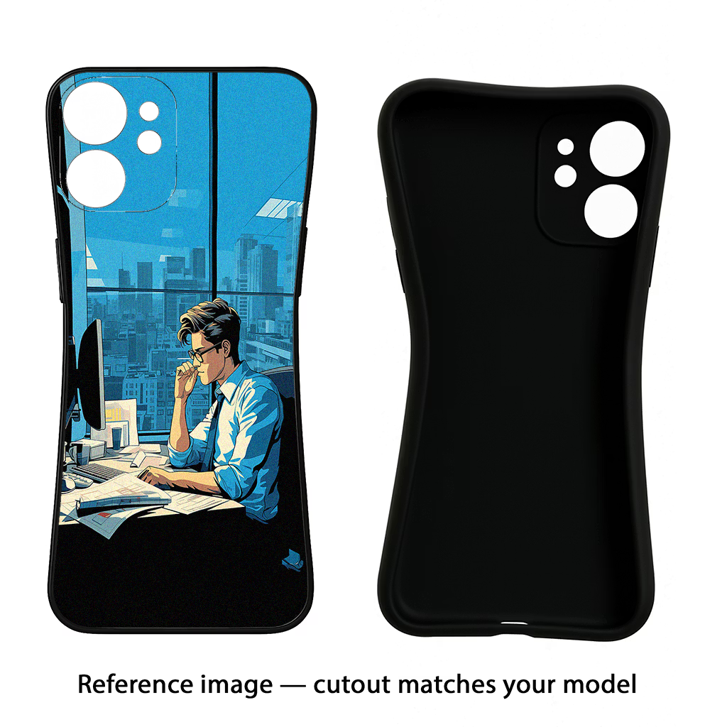 Focused Hustler (AI Generated) iPhone 16 Pro Black Soft Case Back Cover by Casekaro