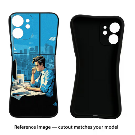 Focused Hustler (AI Generated) iPhone 16e Black Soft Case Back Cover by Casekaro
