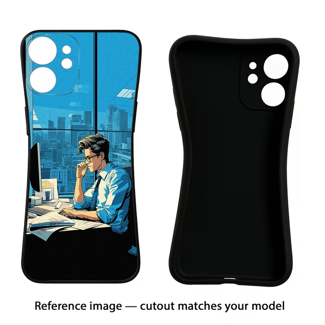 Focused Hustler (AI Generated) iPhone 16e Black Soft Case Back Cover by Casekaro