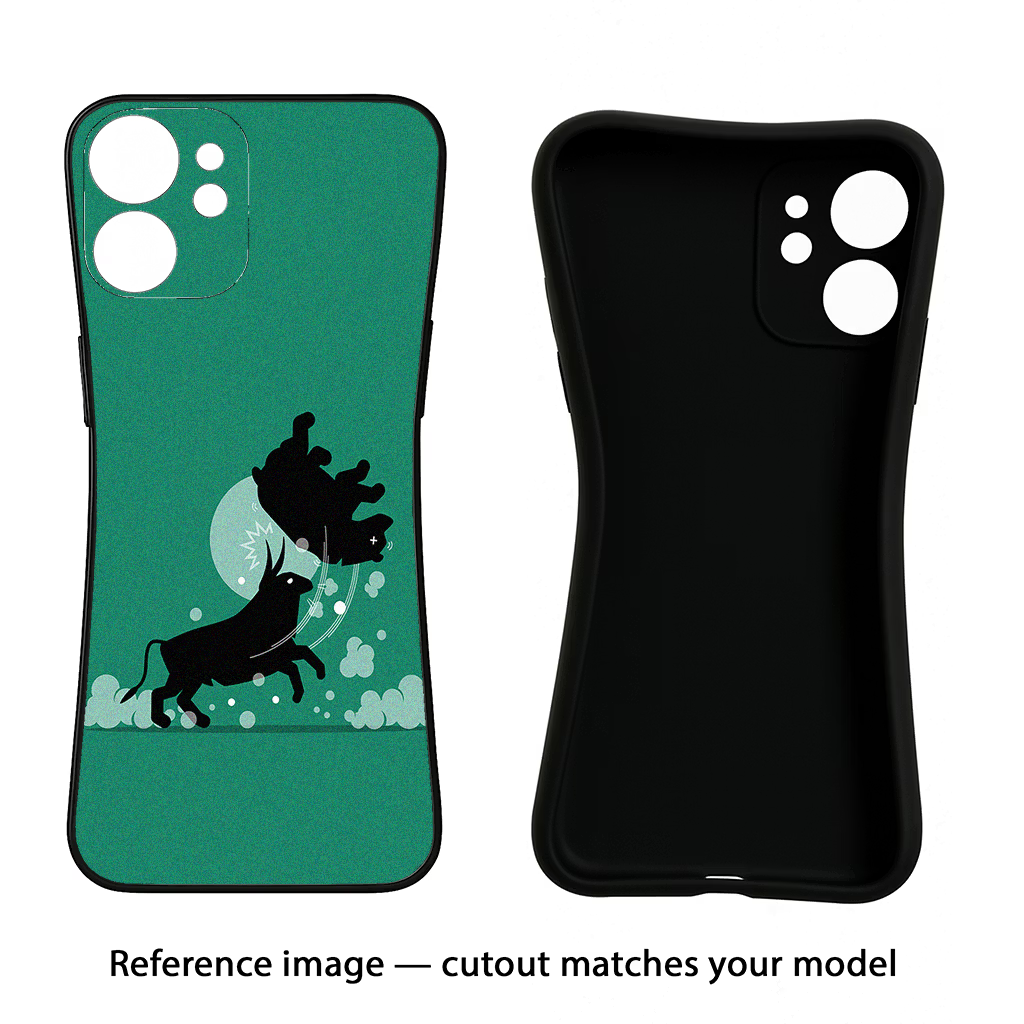 Bull Conqueror iPhone 13 Pro Black Soft Case Back Cover by Casekaro