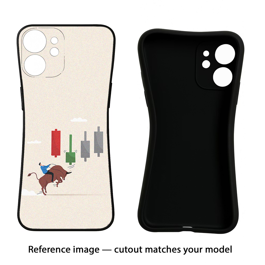 Bull Trading Momentum Moto Edge 50 Pro 5G Black Soft Case Back Cover by Casekaro