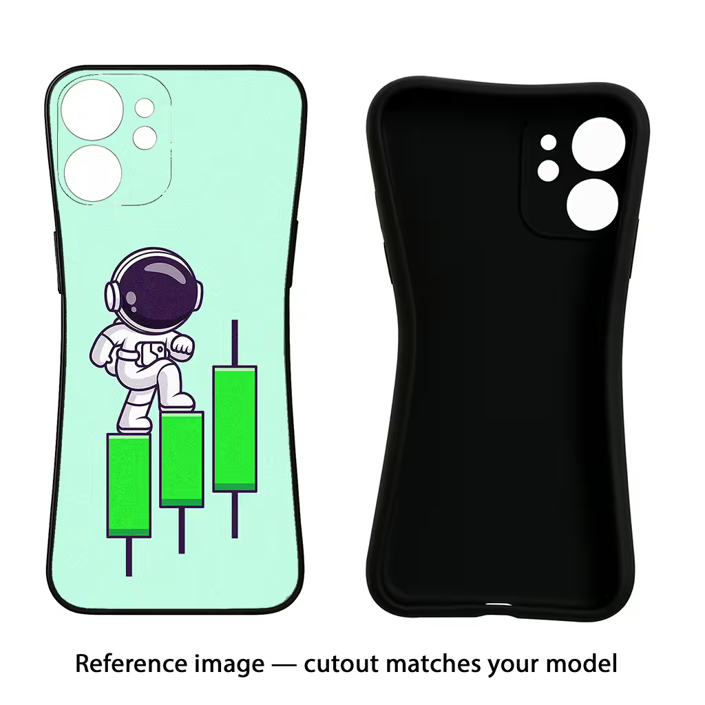 Astronaut Trader Vivo X100 Pro Black Soft Case Back Cover by Casekaro