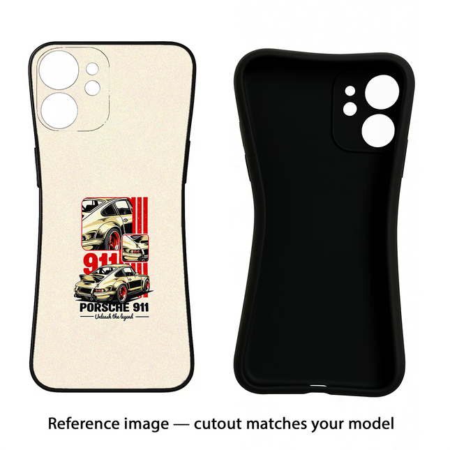Classic Porsche 911 Realme 12x 5G Black Soft Case Back Cover by Casekaro